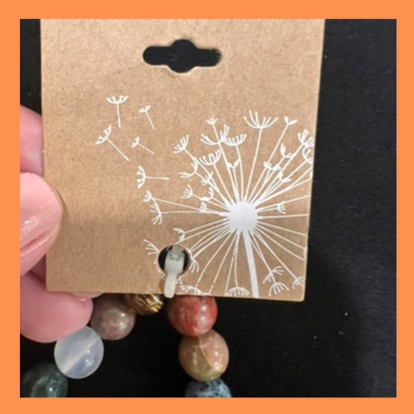 BRAND NEW! Women’s stretchy multicoloured bracelet. Greens, browns & rust. - Picture 5 of 6